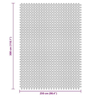 vidaXL Tapete de campismo 3x2,5 m azul