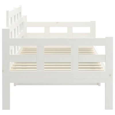 vidaXL Sofá-cama 80x200 cm madeira de pinho maciça branco