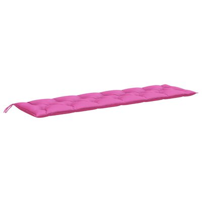 vidaXL Almofadão p/ banco de jardim 200x50x7 cm tecido rosa