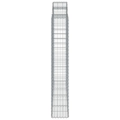 vidaXL Cestos gabião arqueados 4pcs 200x30x180/200cm ferro galvanizado