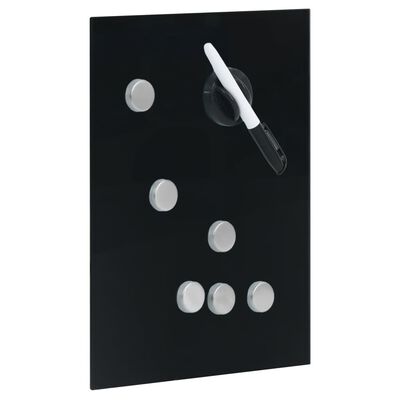 vidaXL Chaveiro com quadro magnético 30x20x5,5 cm preto