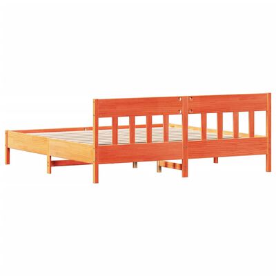 vidaXL Cama sem colchão 180x200 cm pinho maciço castanho-mel