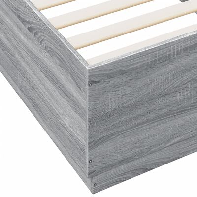 vidaXL Estrutura cama 90x200 cm derivados de madeira cinzento sonoma