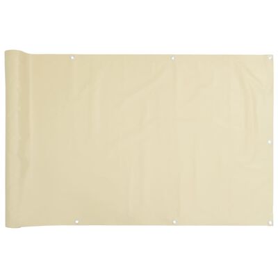 vidaXL Tela de privacidade para varanda 1000x120 cm PVC creme