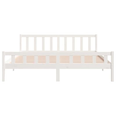 vidaXL Estrutura de cama 160x200 cm madeira maciça branco