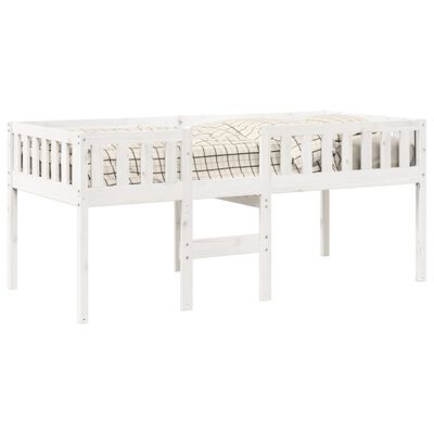 vidaXL Cama de criança sem colchão 75x190 cm pinho maciço branco