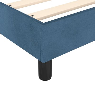 vidaXL Estrutura de cama 100x200 cm veludo azul-escuro