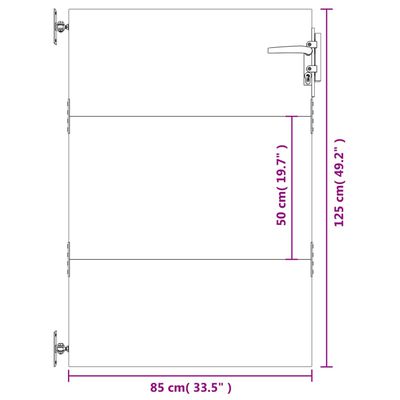 vidaXL Portão de jardim 85x125 cm aço corten