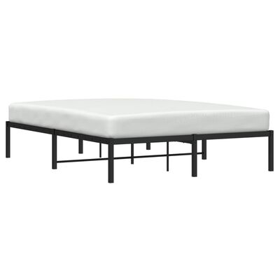 vidaXL Estrutura de cama 140x190 cm metal preto