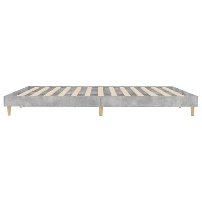 vidaXL Estrutura de cama 120x200 cm derivados de madeira cinza cimento