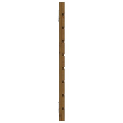 vidaXL Cabeceira de parede 126x3x63 cm pinho maciço castanho-mel