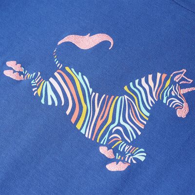 T-shirt para criança azul-cobalto 128