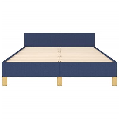 vidaXL Estrutura de cama com cabeceira 120x190 cm tecido azul