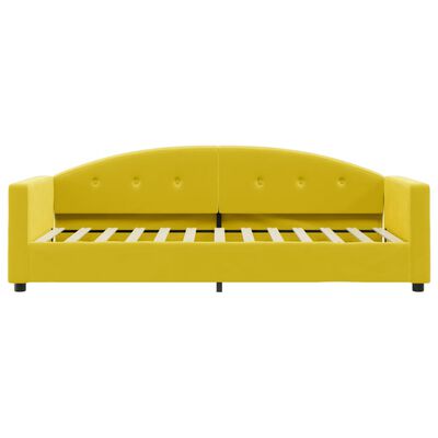 vidaXL Sofá-cama com colchão 80x200 cm veludo amarelo