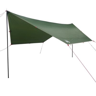 vidaXL Lona de campismo 430x380x210 cm impermeável verde