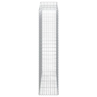 vidaXL Cestos gabião arqueados 7pcs 200x50x220/240cm ferro galvanizado