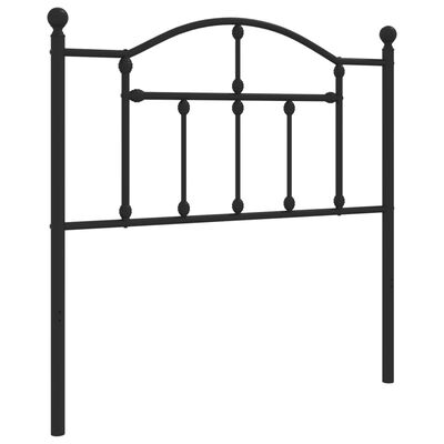 vidaXL Cabeceira de cama 90 cm metal preto