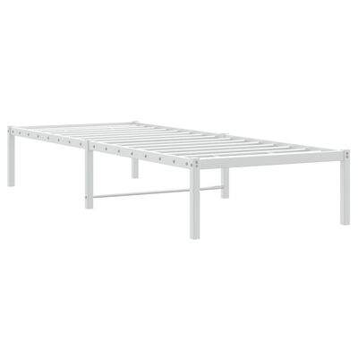 vidaXL Estrutura de cama 75x190 cm metal branco