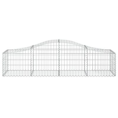 vidaXL Cestos gabião arqueados 5 pcs 200x50x40/60 cm ferro galvanizado