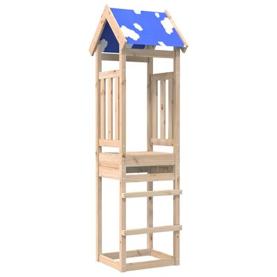 vidaXL Torre de brincar 52,5x46,5x208 cm madeira de pinho maciça