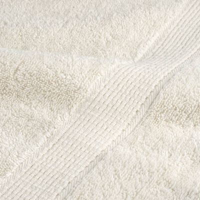 vidaXL Toalhas de bidé premium SOLUND 10 pcs 30x50 cm 600 gsm creme