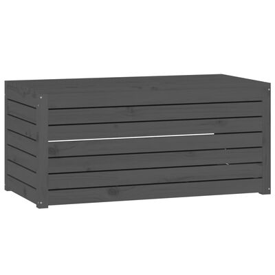 vidaXL Caixa de jardim 101x50,5x46,5 cm madeira de pinho maciça cinza