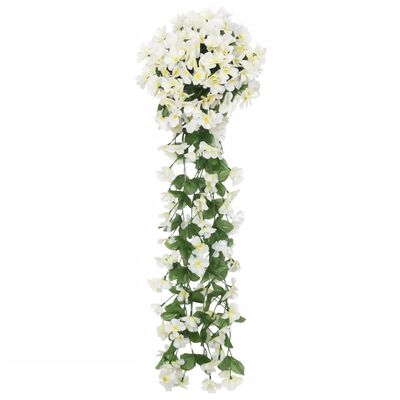 vidaXL Grinaldas de flores de Natal 3 pcs 85 cm branco