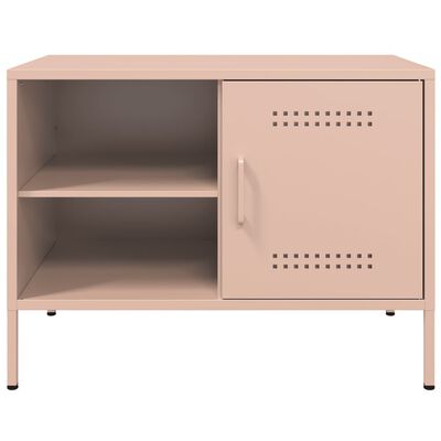 vidaXL Móvel de TV 68x39x50,5 cm aço rosa