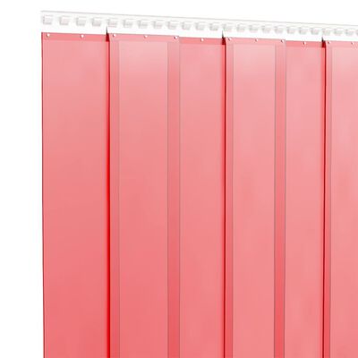 vidaXL Cortina de porta 300 mm x 2,6 mm 25 m PVC vermelho