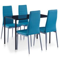 vidaXL Conjunto de jantar 5 pcs azul