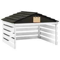 vidaXL Abrigo de cortador de relva 78x74x54 cm abeto preto e branco