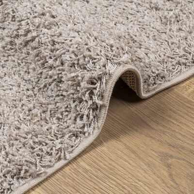 vidaXL Tapete shaggy de pelo alto PAMPLONA 240x240 cm bege