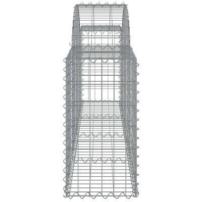 vidaXL Cestos gabião arqueados 10pcs 200x30x60/80 cm ferro galvanizado