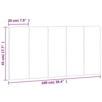 vidaXL Almofadão de cabeceira 100 cm veludo cinzento-claro