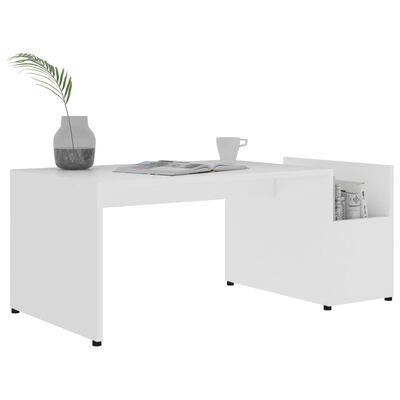 vidaXL Mesa de centro 90x45x35 cm derivados de madeira branco