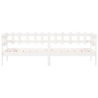 vidaXL Sofá-cama sem colchão 90x190 cm madeira de pinho maciça branco