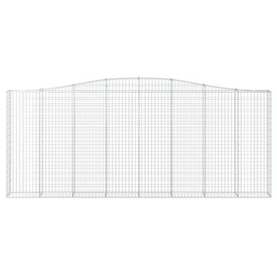 vidaXL Cestos gabião arqueados 3pcs 400x30x160/180cm ferro galvanizado