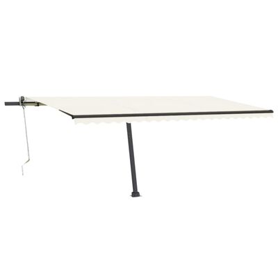 vidaXL Toldo automático com LED e sensor de vento 500x300 cm cor creme