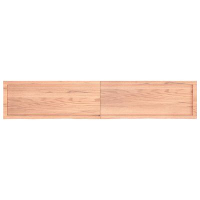 vidaXL Bancada p/ WC 200x40x(2-6) cm madeira maciça tratada castanho