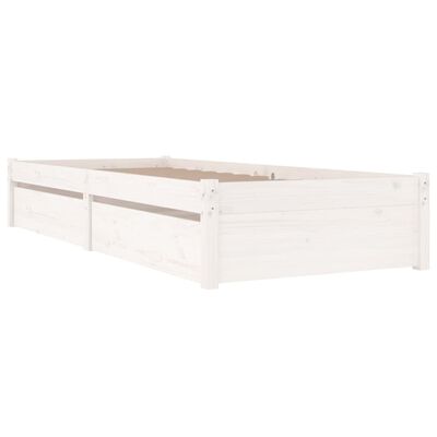 vidaXL Estrutura cama de solteiro pequena c/ gavetas 75x190 cm branco