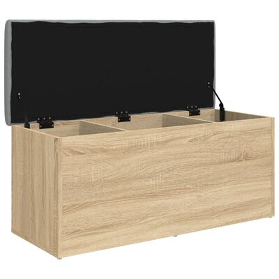 vidaXL Banco arrumação 102x42x45 cm derivados madeira carvalho sonoma