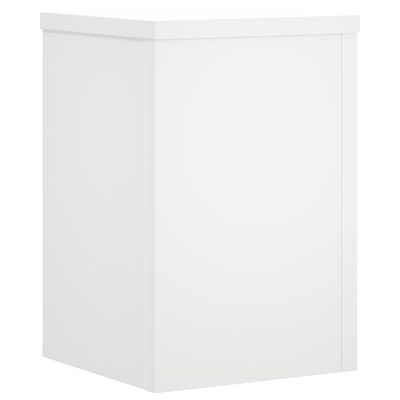 vidaXL Suportes p/ plantas 2 pcs 20x20x30 cm derivados madeira branco