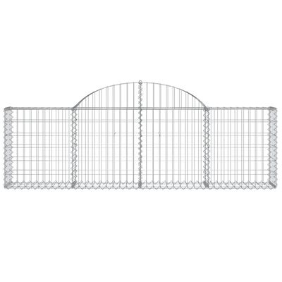 vidaXL Cestos gabião arqueados 25pcs 200x30x60/80 cm ferro galvanizado