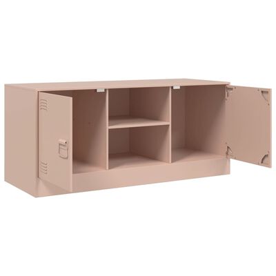 vidaXL Móvel de TV 99x39x44 aço rosa