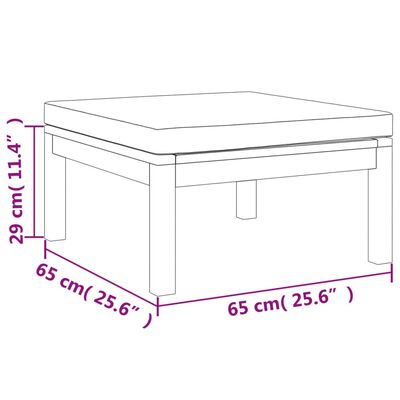 vidaXL 3 pcs conjunto de lounge de jardim com almofadões acácia maciça