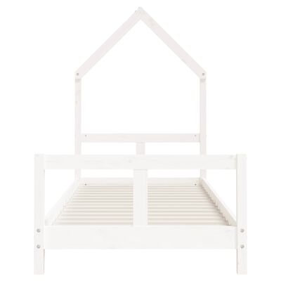 vidaXL Estrutura de cama infantil 80x200 cm pinho maciço branco
