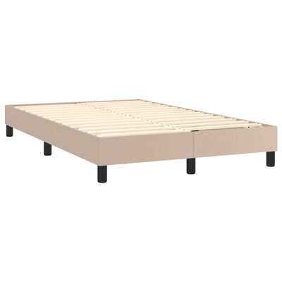 vidaXL Estrutura de cama 120x200 cm couro artificial cappuccino