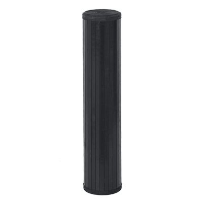 vidaXL Tapete retangular 100x300 cm bambu preto