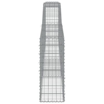 vidaXL Cestos gabião arqueados 10pcs 400x30x80/100cm ferro galvanizado