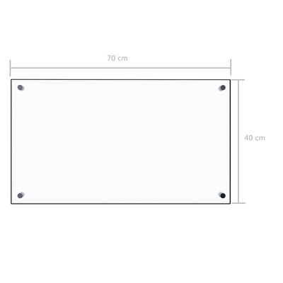 vidaXL Painel anti-salpicos cozinha 70x40 cm vidro temp. transparente